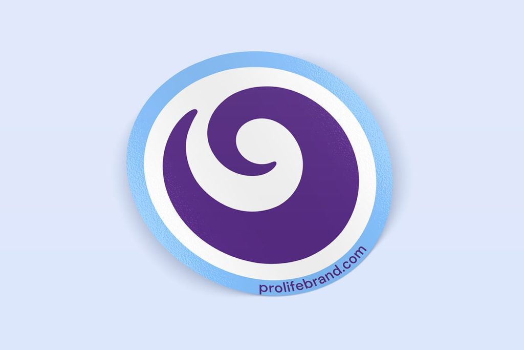 Circular pro-life symbol sticker - ProLife Brand